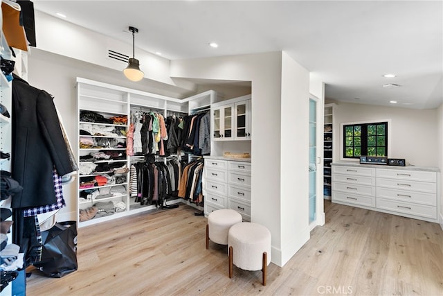 1963 Port Edward Pl, Newport Beach, CA 92660 - spacious closet featuring light wood-type flooring and vaulted ceiling