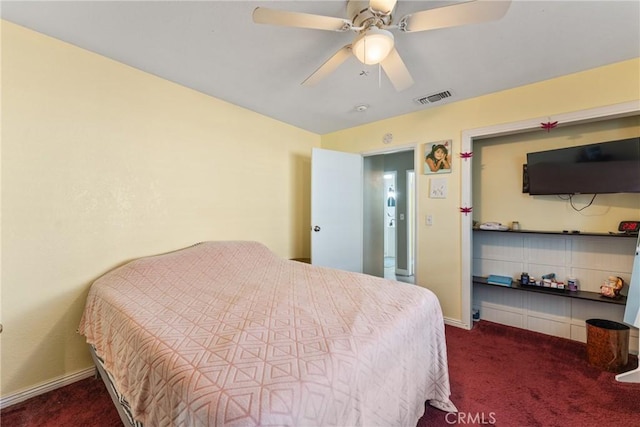 1504 Valaria Dr, Highland, CA 92346 - bedroom featuring carpet and ceiling fan