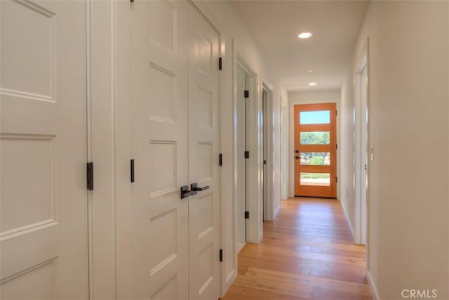 5351 Filbert St, Paradise, CA 95969 - hallway featuring light wood-style floors and recessed lighting