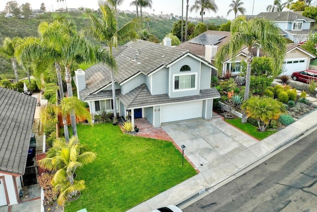 1592 Hawk View Dr, Encinitas, CA 92024 - aerial view of property and surrounding area