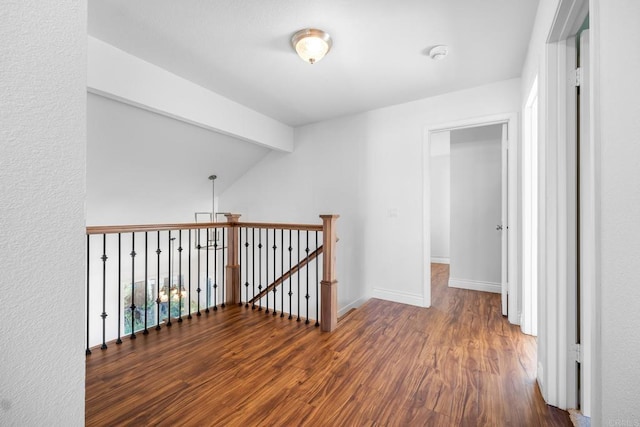 1592 Hawk View Dr, Encinitas, CA 92024 - hall with wood finished floors and an upstairs landing