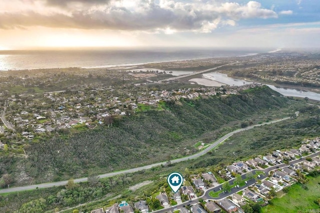 1592 Hawk View Dr, Encinitas, CA 92024 - aerial view of property and surrounding area featuring a nearby body of water and nearby suburban area