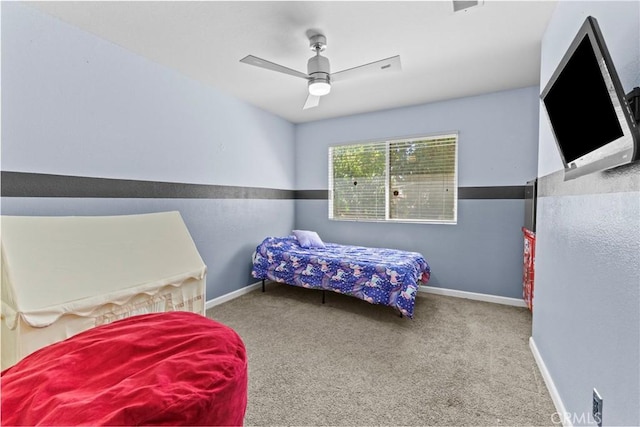 1142 Juniper Ct, San Jacinto, CA 92582 - bedroom with carpet and ceiling fan