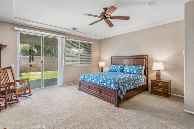83315 Stagecoach Rd, Indio, CA 92203 - carpeted bedroom featuring access to outside and a ceiling fan