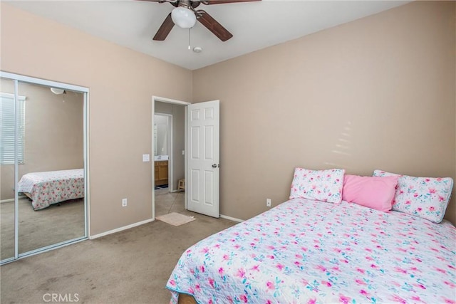 83315 Stagecoach Rd, Indio, CA 92203 - carpeted bedroom featuring a closet and a ceiling fan