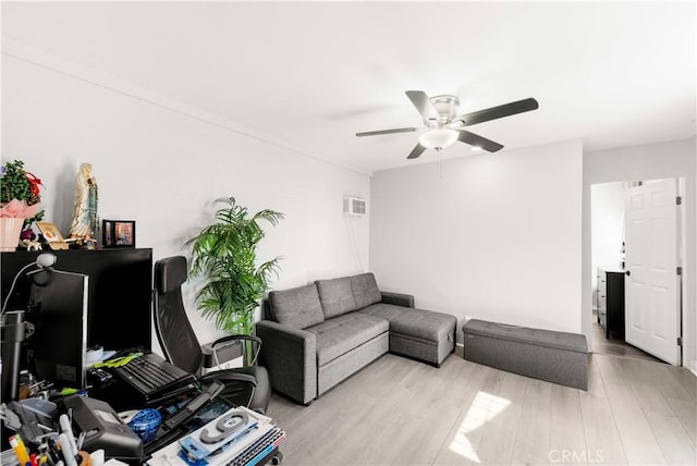 629 E 93rd St, Los Angeles, CA 90002 - living room with ceiling fan and light wood-style floors