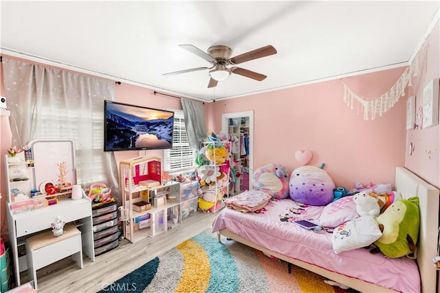 629 E 93rd St, Los Angeles, CA 90002 - bedroom featuring wood finished floors and ceiling fan