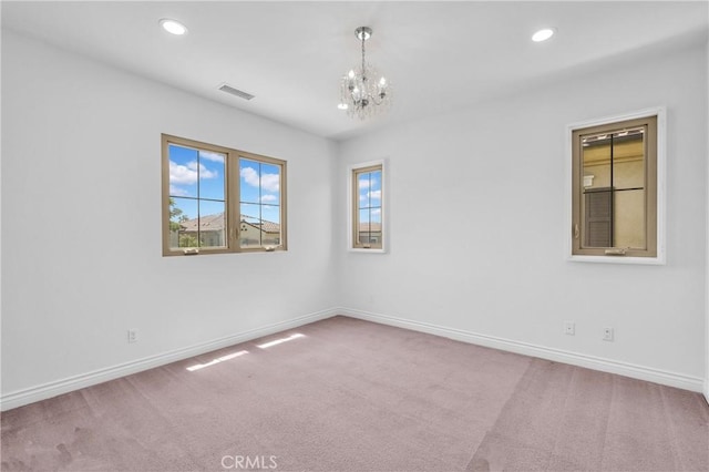 65 Rexford, Irvine, CA 92620 - carpeted empty room with a chandelier and recessed lighting