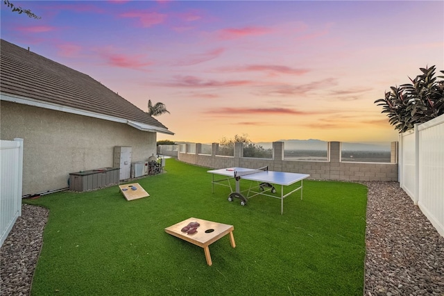 747 Highland View Dr, Corona, CA 92882 - yard at dusk featuring a fenced backyard