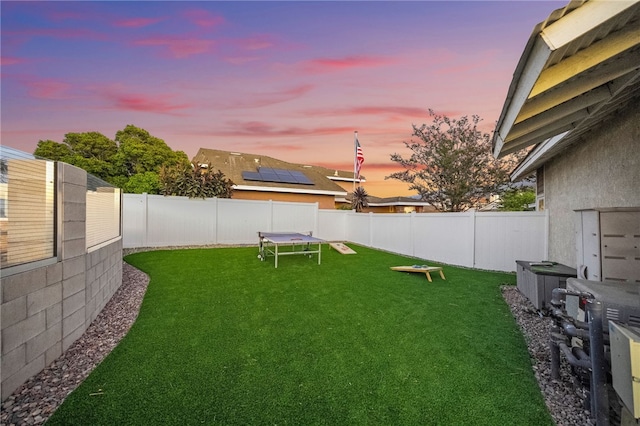 747 Highland View Dr, Corona, CA 92882 - yard at dusk featuring a fenced backyard