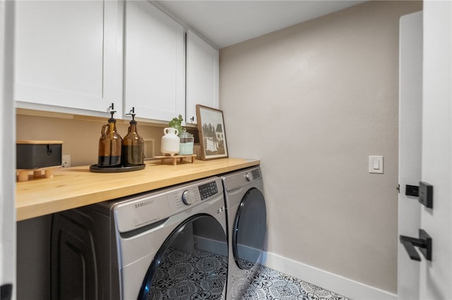 747 Highland View Dr, Corona, CA 92882 - washroom featuring cabinet space, separate washer and dryer, and tile patterned flooring