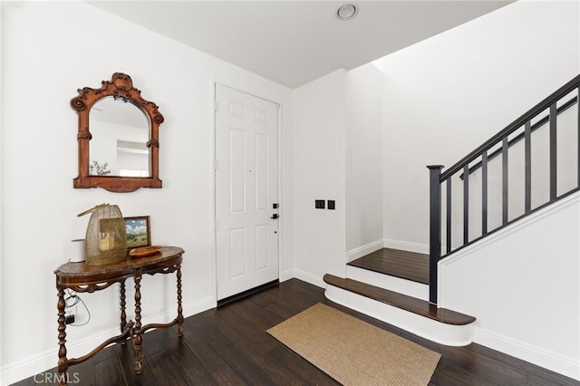 23004 Seattle Ridge Rd, Wildomar, CA 92595 - entrance foyer featuring stairway and wood finished floors