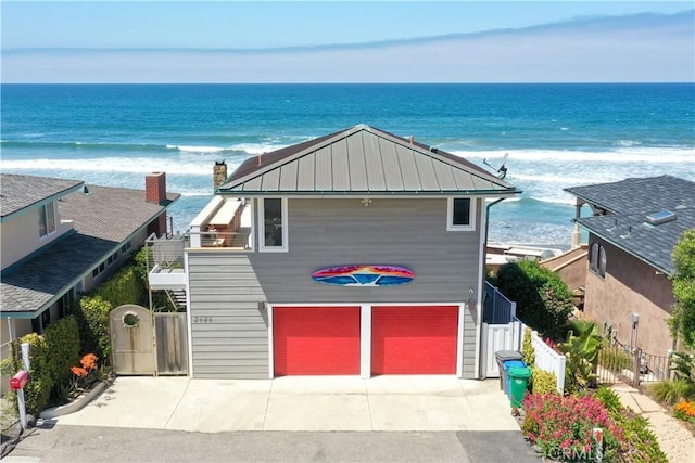 3436 Studio Dr, Cayucos, CA 93430 - water view with nearby beach and a gate