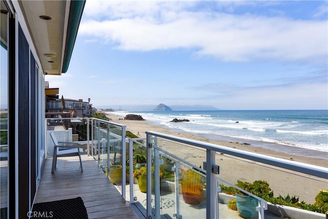 3436 Studio Dr, Cayucos, CA 93430 - balcony featuring view of water and beach