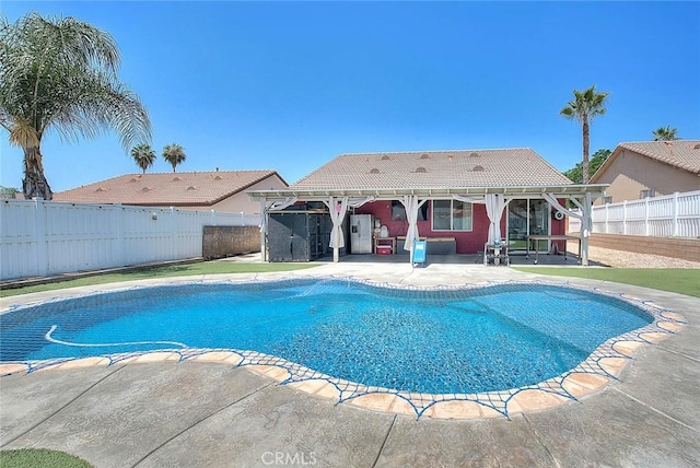 1503 Lynwood Way, Highland, CA 92346 - view of swimming pool featuring a patio and a fenced backyard