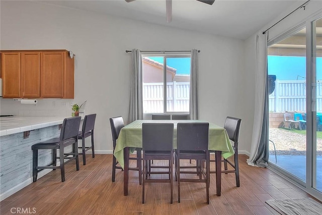 1503 Lynwood Way, Highland, CA 92346 - dining room with light wood finished floors and ceiling fan
