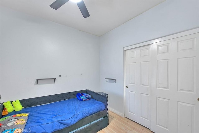 1503 Lynwood Way, Highland, CA 92346 - bedroom featuring light wood finished floors and ceiling fan