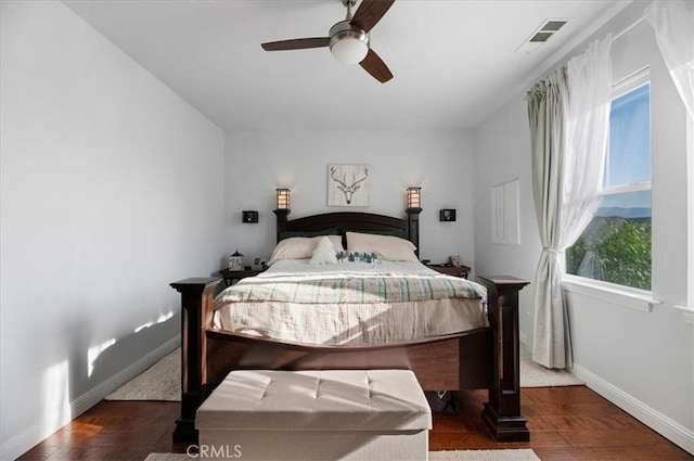 22517 Skipping Stone Dr, Saugus, CA 91350 - bedroom featuring wood finished floors and a ceiling fan