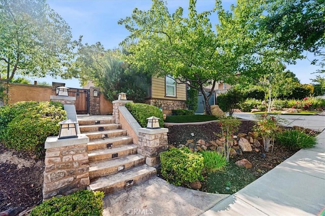 22517 Skipping Stone Dr, Saugus, CA 91350 - view of front of home featuring stone siding