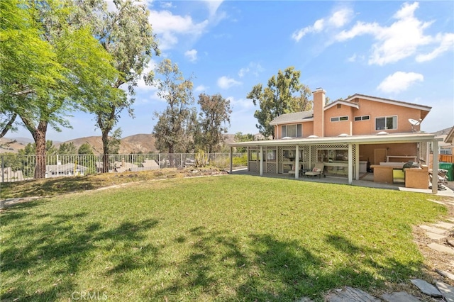 11361 Foxglove Ln, Corona, CA 92878 - fenced backyard with a patio and a mountain view