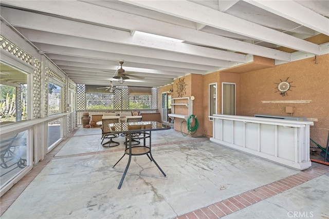 11361 Foxglove Ln, Corona, CA 92878 - view of patio / terrace featuring a ceiling fan and outdoor dining space