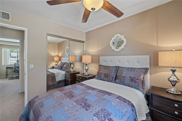 11361 Foxglove Ln, Corona, CA 92878 - carpeted bedroom featuring a ceiling fan and a closet