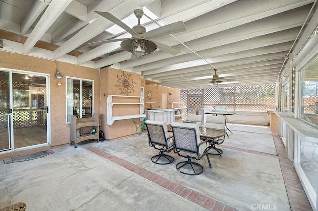11361 Foxglove Ln, Corona, CA 92878 - view of patio with a ceiling fan and outdoor dining space