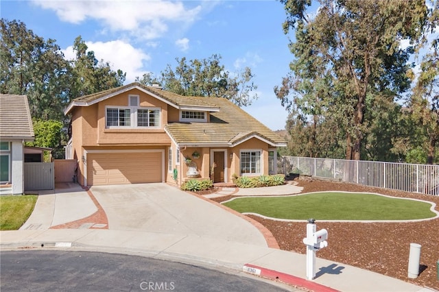 11361 Foxglove Ln, Corona, CA 92878 - traditional-style home with a garage, stucco siding, a tile roof, and driveway