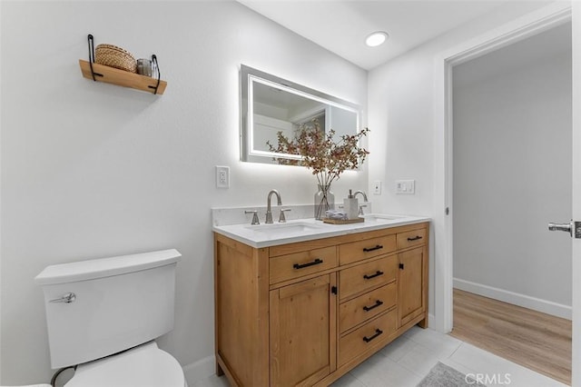 927 E Fairway Dr, Orange, CA 92866 - bathroom featuring double vanity and tile patterned floors
