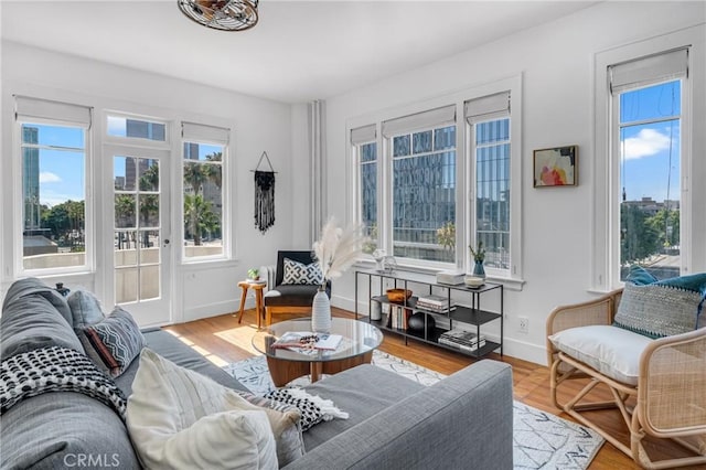 360 W Ocean Blvd Unit 402, Long Beach, CA 90802 - living area with healthy amount of natural light and wood finished floors