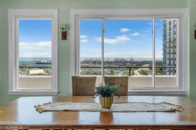 360 W Ocean Blvd Unit 402, Long Beach, CA 90802 - dining room featuring plenty of natural light and a view of city