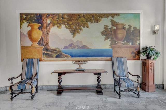360 W Ocean Blvd Unit 402, Long Beach, CA 90802 - sitting room featuring marble look tiles