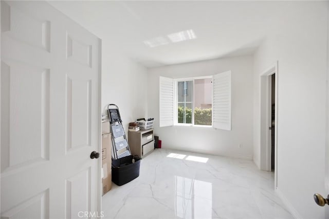 5231 Flora Ct, Rancho Cucamonga, CA 91739 - washroom featuring light marble finish flooring and baseboards