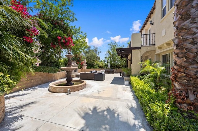 5231 Flora Ct, Rancho Cucamonga, CA 91739 - patio / terrace with outdoor lounge area and a patio area