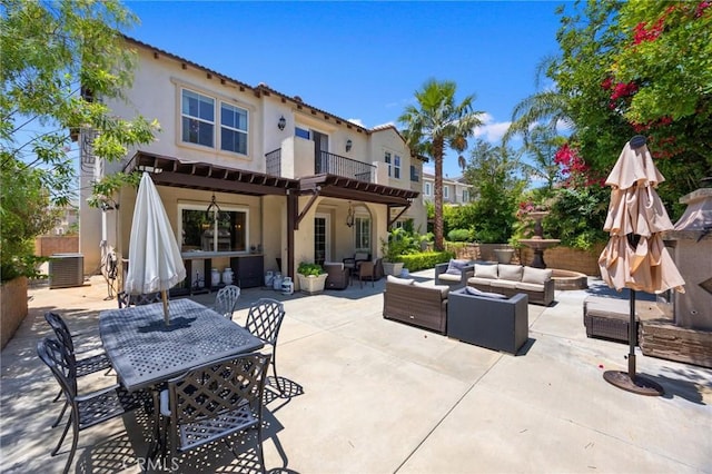 5231 Flora Ct, Rancho Cucamonga, CA 91739 - view of patio / terrace with outdoor lounge area and outdoor dining area