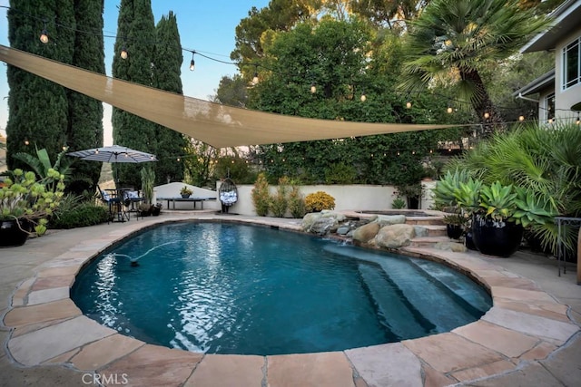 24630 Kittridge St, West Hills, CA 91307 - view of swimming pool with a patio and a fenced backyard