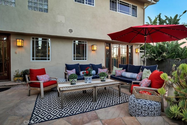 24630 Kittridge St, West Hills, CA 91307 - view of patio / terrace featuring an outdoor living space