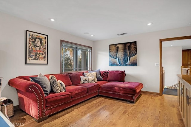 24630 Kittridge St, West Hills, CA 91307 - living area featuring light wood finished floors and recessed lighting
