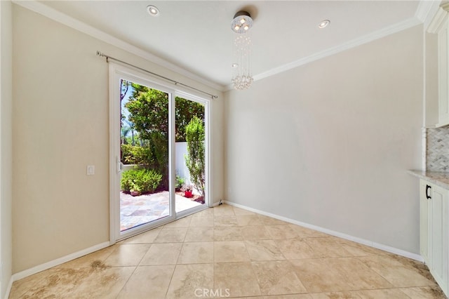 5 Chandon, Laguna Niguel, CA 92677 - unfurnished room featuring ornamental molding, light tile patterned floors, and recessed lighting