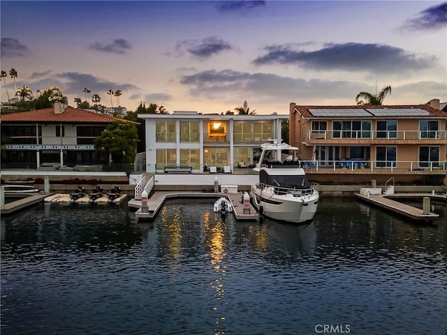 323 Morning Star Ln, Newport Beach, CA 92660 - dock featuring a water view