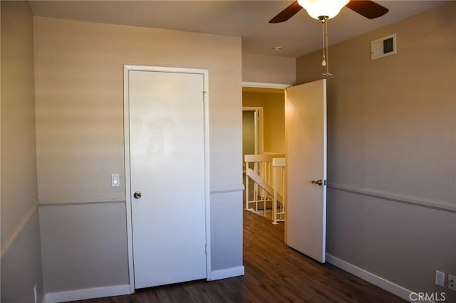 6584 E Paseo Diego, Anaheim, CA 92807 - unfurnished bedroom with wood finished floors and ceiling fan