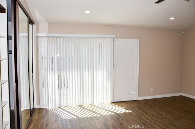 6584 E Paseo Diego, Anaheim, CA 92807 - empty room featuring wood finished floors, ceiling fan, and recessed lighting