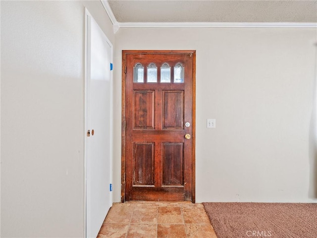 7423 Palomar Ave, Yucca Valley, CA 92284 - foyer entrance with crown molding and light stone finish flooring