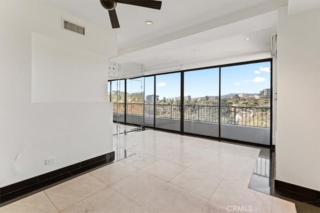 10501 Wilshire Blvd Unit 1103, Los Angeles, CA 90024 - tiled spare room with ceiling fan