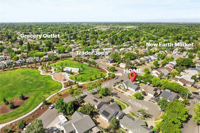 1 Alden Ct, Chico, CA 95973 - aerial view of property and surrounding area with nearby suburban area
