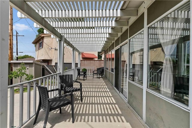 3348 Burritt Way, La Crescenta, CA 91214 - balcony with a pergola
