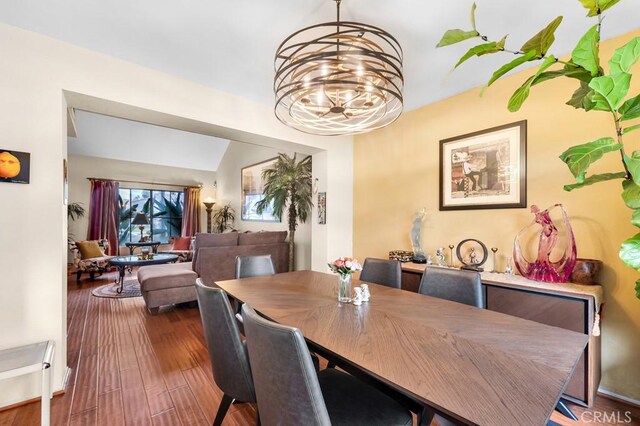7826 Winnetka Ave, Winnetka, CA 91306 - dining area featuring a chandelier and wood finished floors