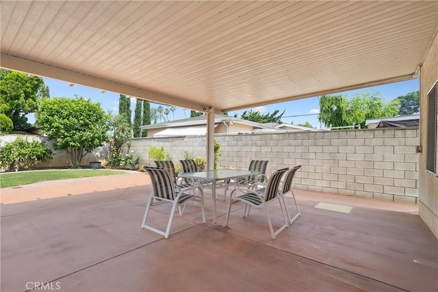5939 N Vista St, San Gabriel, CA 91775 - fenced backyard featuring outdoor dining area and a patio