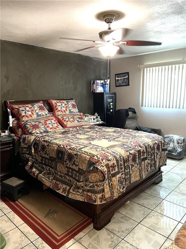 1061 N Perris Blvd, Perris, CA 92571 - bedroom with a textured ceiling and a ceiling fan