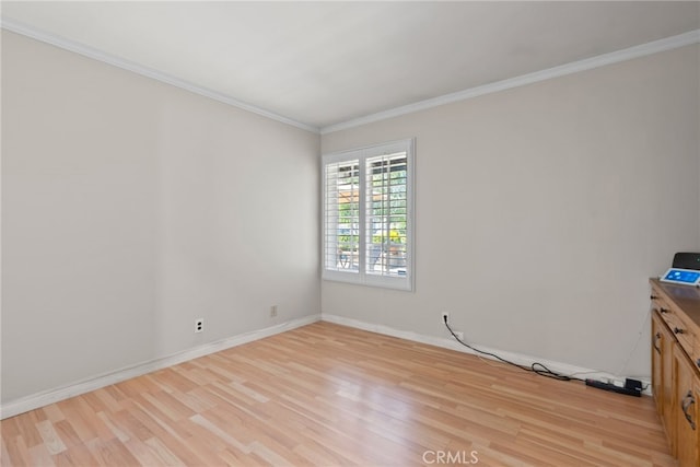11142 Bertha Pl, Cerritos, CA 90703 - unfurnished room with light wood finished floors and ornamental molding